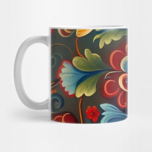 Norwegian Rosemaling-Oil On Canvas #27 Mug